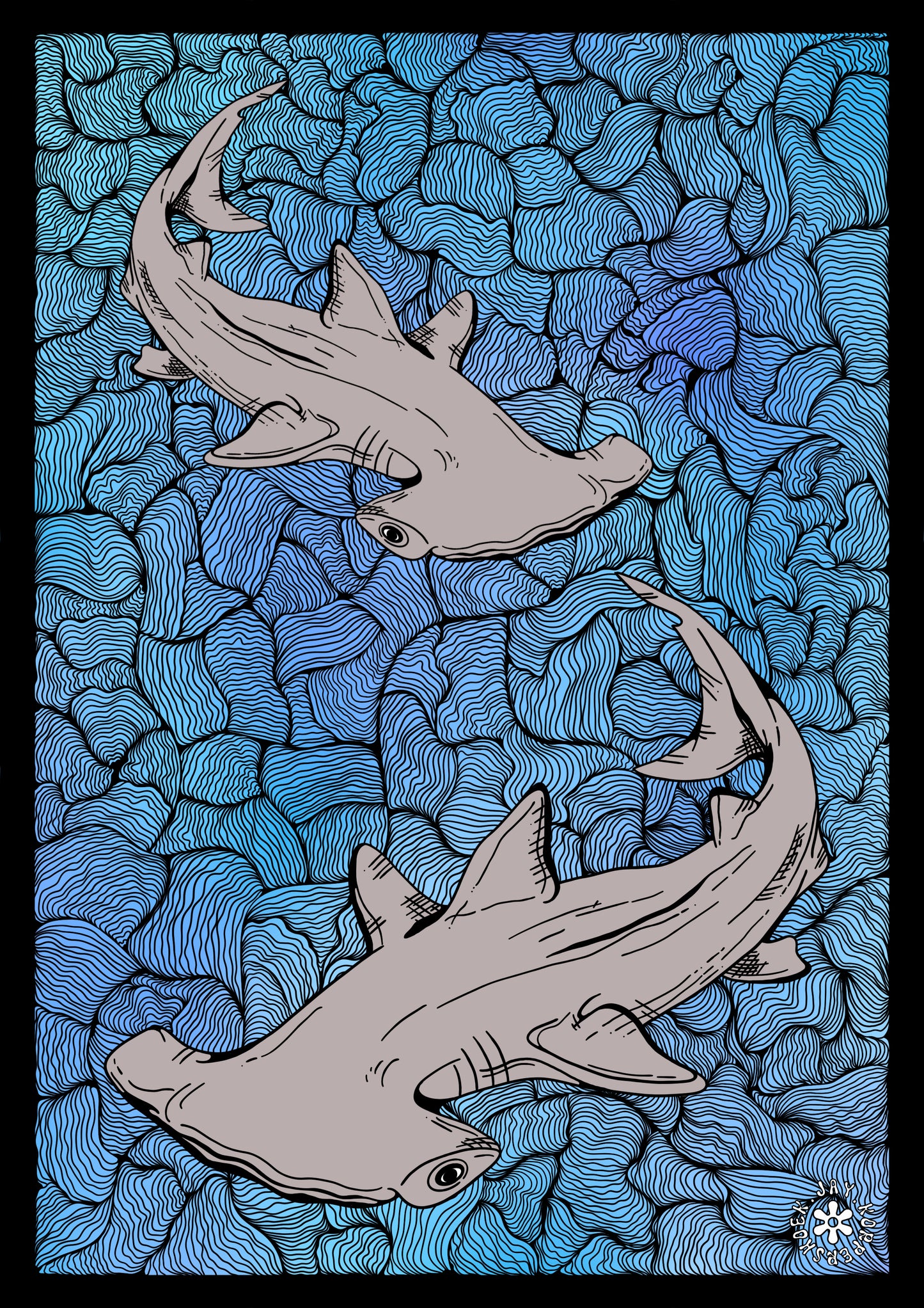 Hammerhead sharks