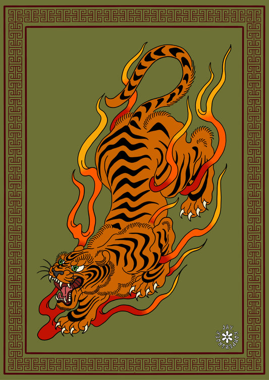 Flaming tiger